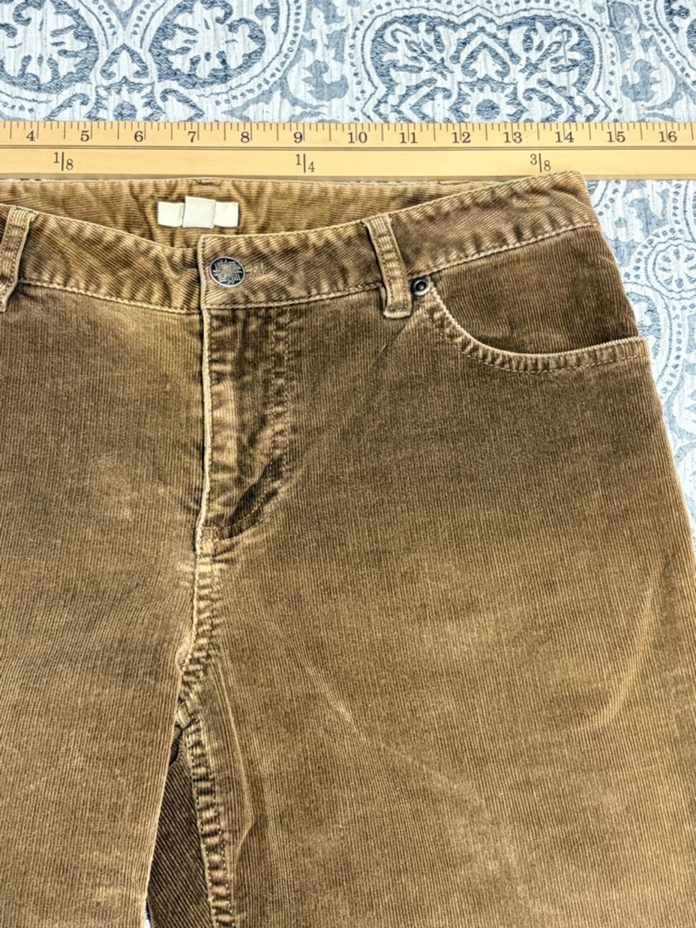 J. Jill Brown Corduroy Boot Cut Pants size 2 - Picture 6 of 11